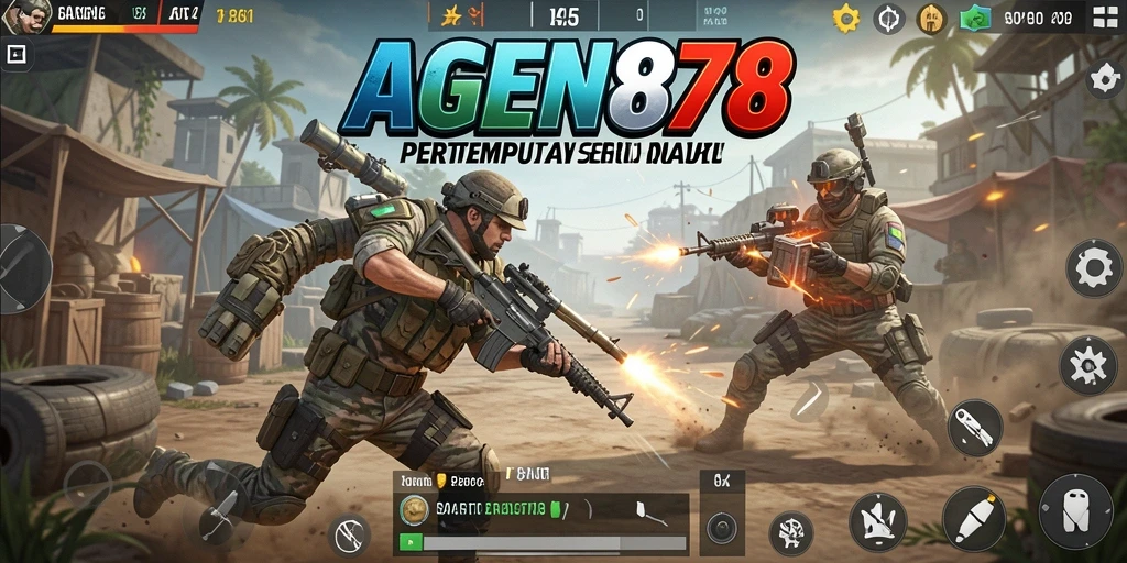 Tampilan gameplay seru dalam AGEN878 dengan aksi pertempuran Battle Royale.