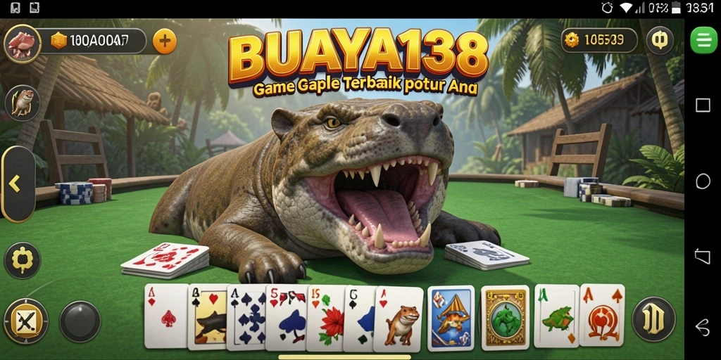 Tampilan gameplay Gaple yang seru dan mengasyikkan di BUAYA138.
