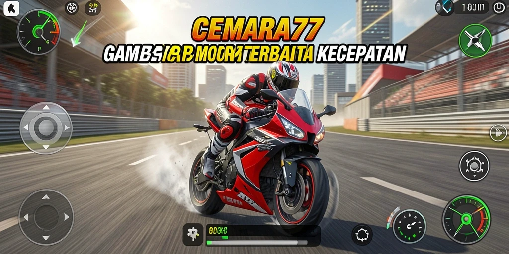 Gameplay seru dan menegangkan dalam balapan motor.