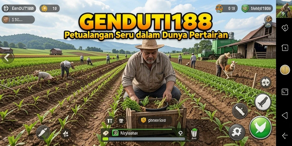 Gameplay menarik GENDUT188 dengan pengelolaan lahan pertanian.