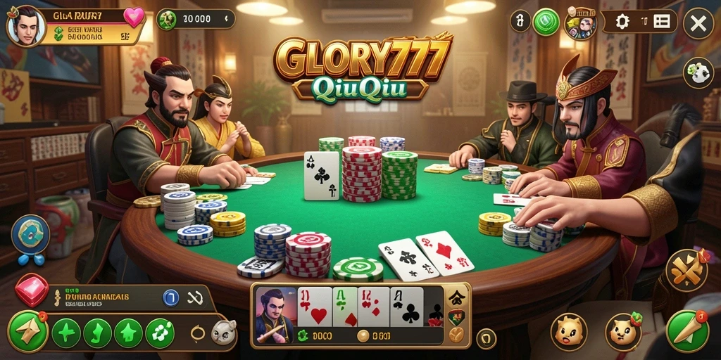Tampilan gameplay seru dan menegangkan dari GLORY777.