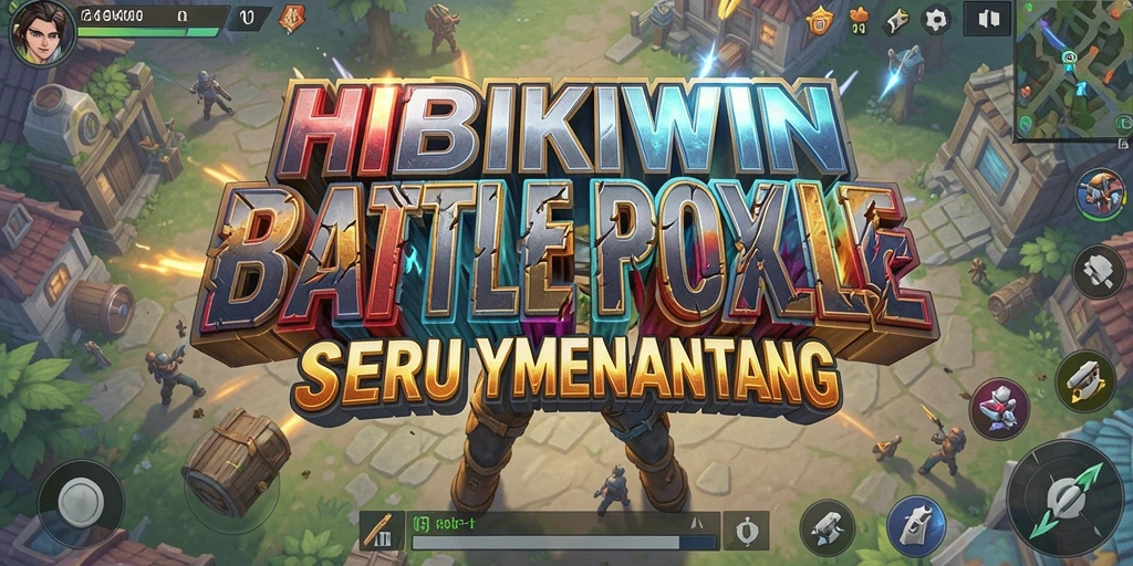 Screenshot HIBIKIWIN menampilkan aksi seru dalam pertarungan Battle Royale.