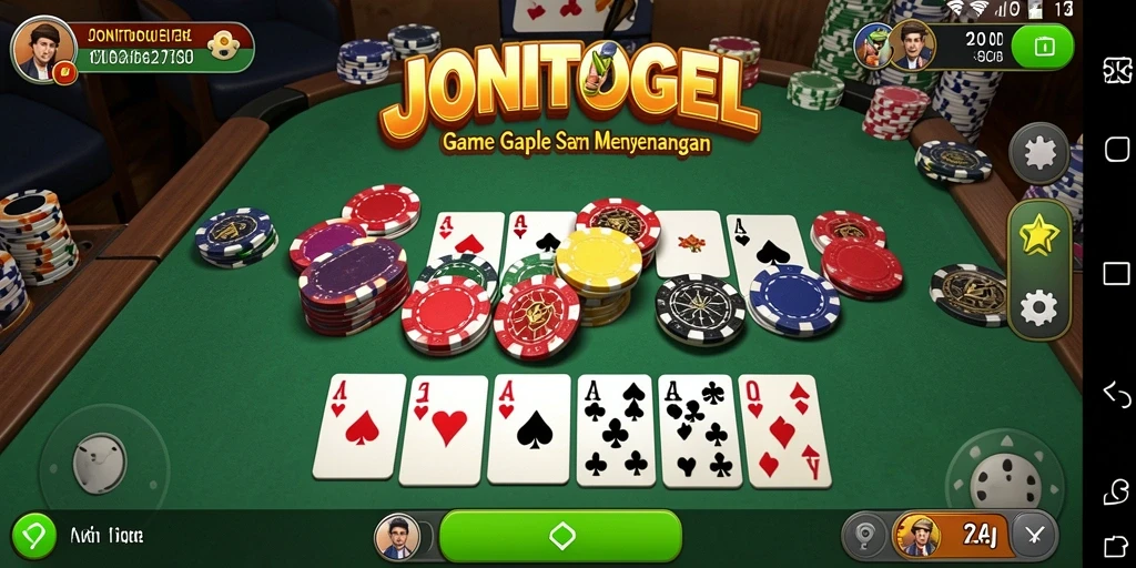 Screenshot gameplay seru JONITOGEL di smartphone.