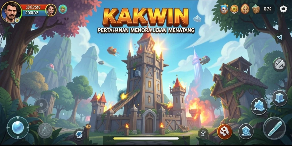 Gameplay menarik KAKWIN dalam genre Tower Defense.
