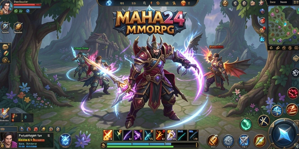 Screenshot gameplay MAHA24 yang menunjukkan pertarungan epik antar pemain.
