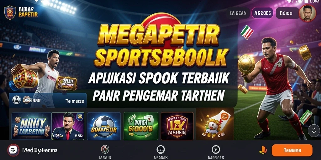 Screenshot utama MEGAPETIR menampilkan antarmuka taruhan olahraga yang menarik.