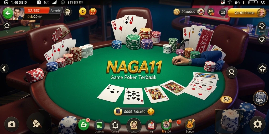Tampilan menarik dari gameplay poker di NAGA11 yang menantang.