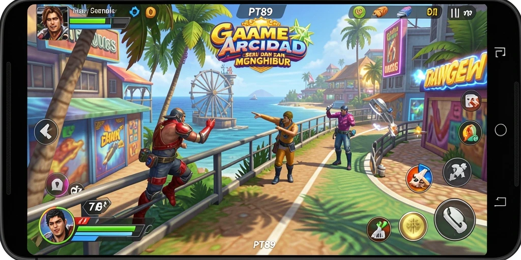 Screenshot gameplay PT89 menampilkan momen seru dalam permainan Arcade.