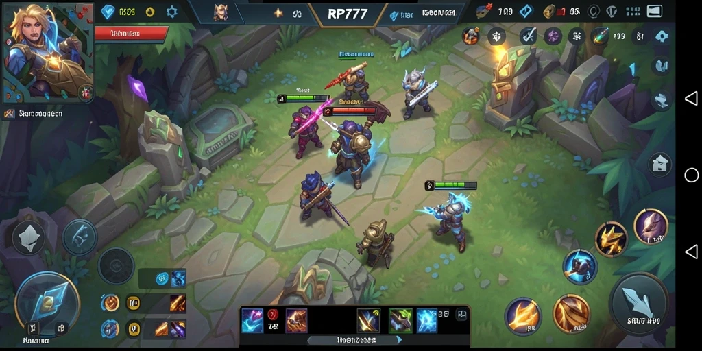 Tampilan menarik dari gameplay di RP777 dengan pertempuran seru.
