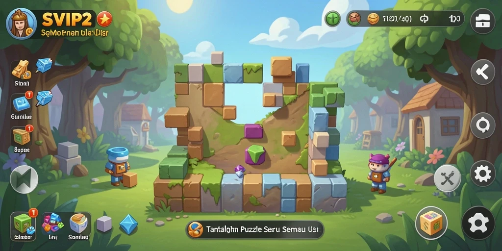 Screenshot gameplay SVIP2 menampilkan petualangan puzzle yang seru.