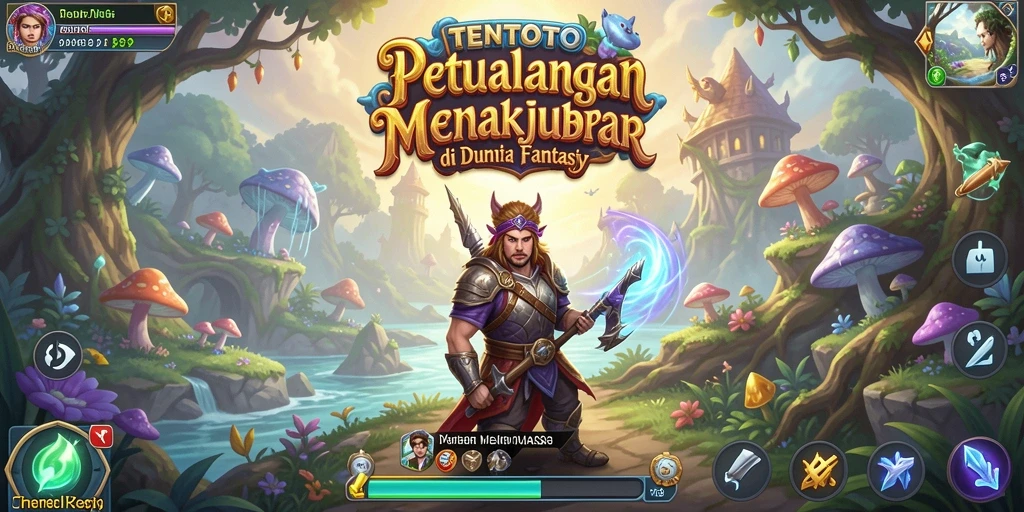 Tangkapan layar utama TENTOTO menunjukkan aksi pertarungan seru di dunia petualangan.