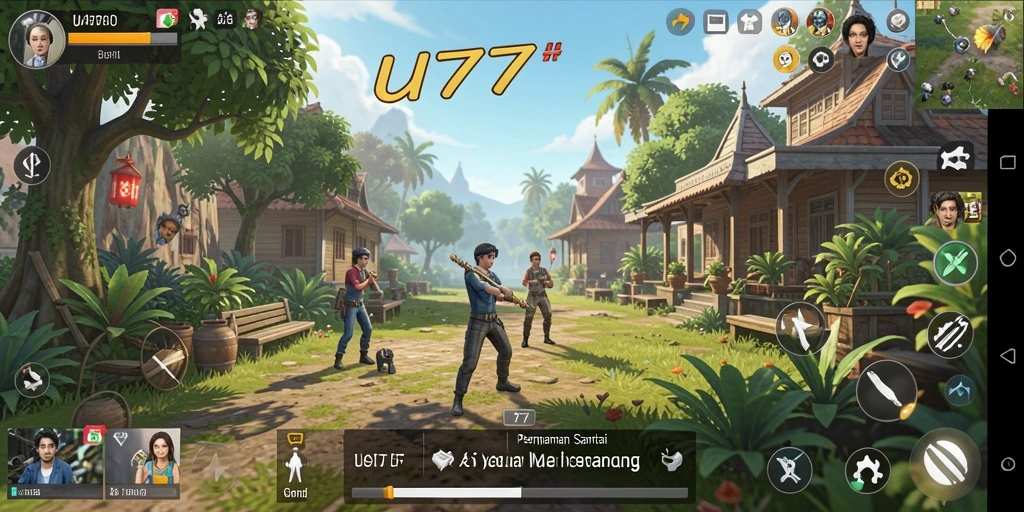Screenshot UT77 yang menunjukkan keseruan gameplay santai.